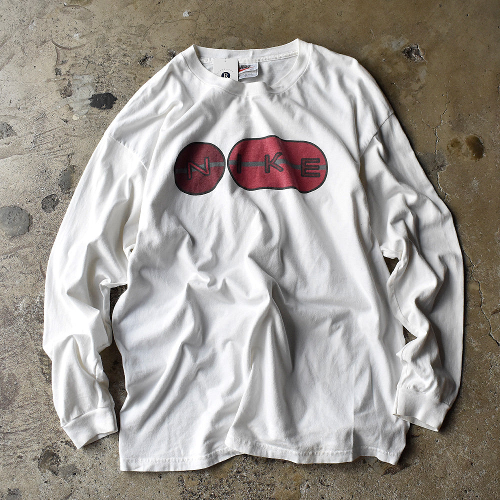 ナイキ ボールロゴ 両面プリント ロングスリーブTシャツ 1990年 USA製 ヴィンテージ