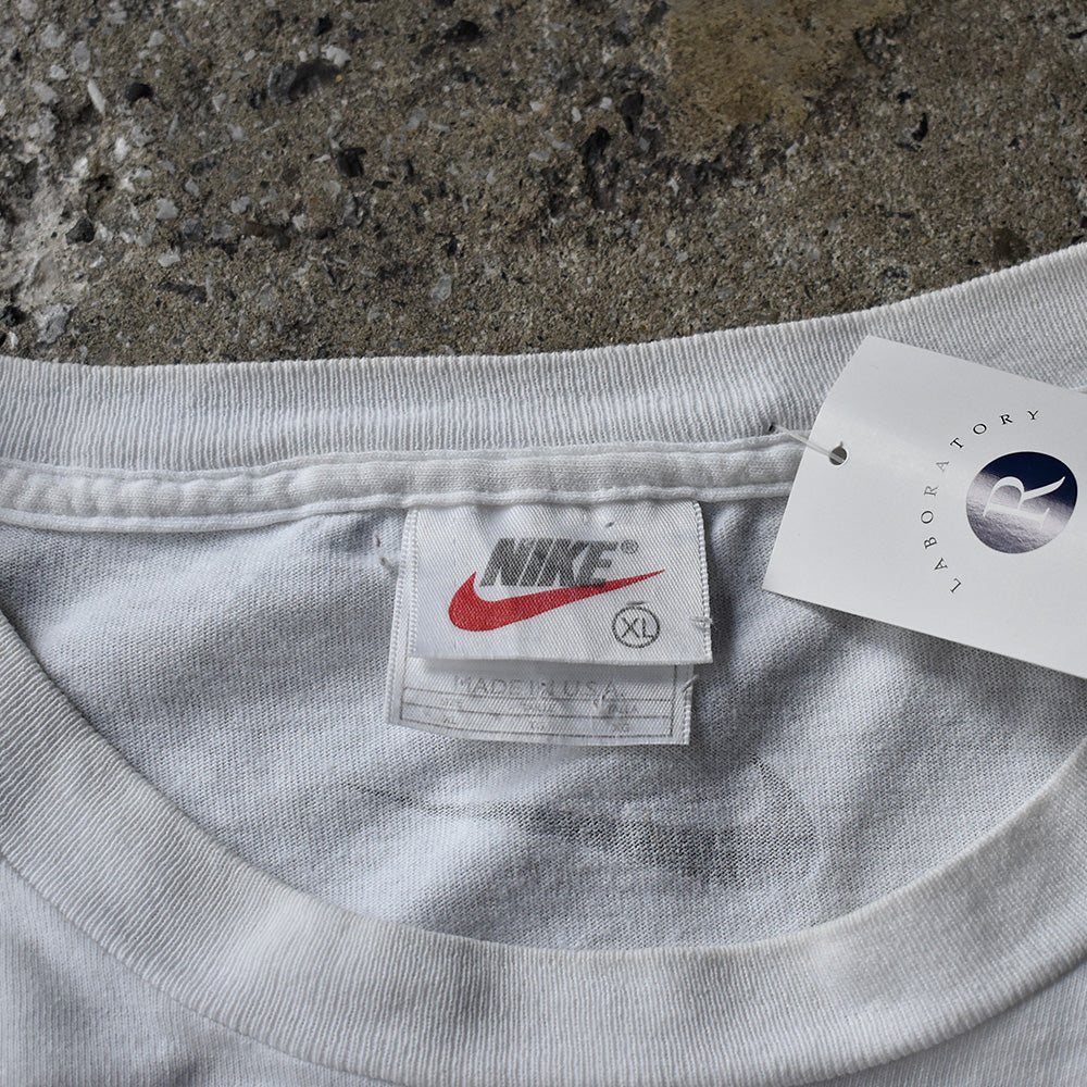 90's NIKE フェイク刺繍 swoosh logo プリントTシャツ USA製 240627H
