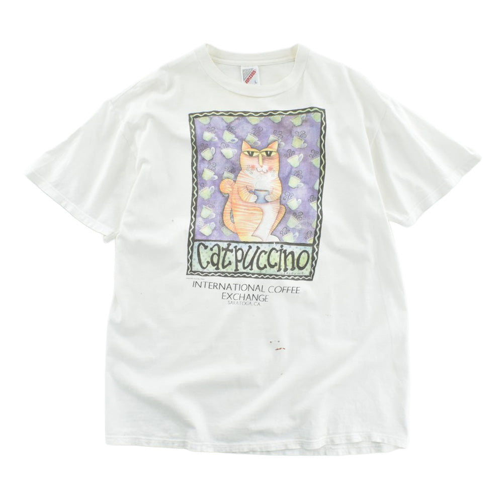 90's "CATPUCCINO" 猫 アートTシャツ USA製 260515H