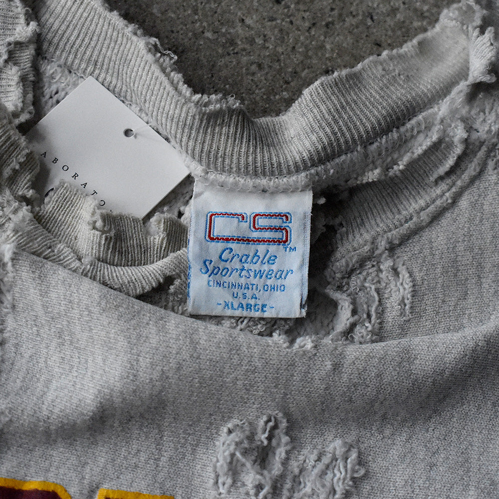 90's ボロ！CRABLE SPORTSWEAR “NORWICH” リバースタイプ スウェット USA製 231118H