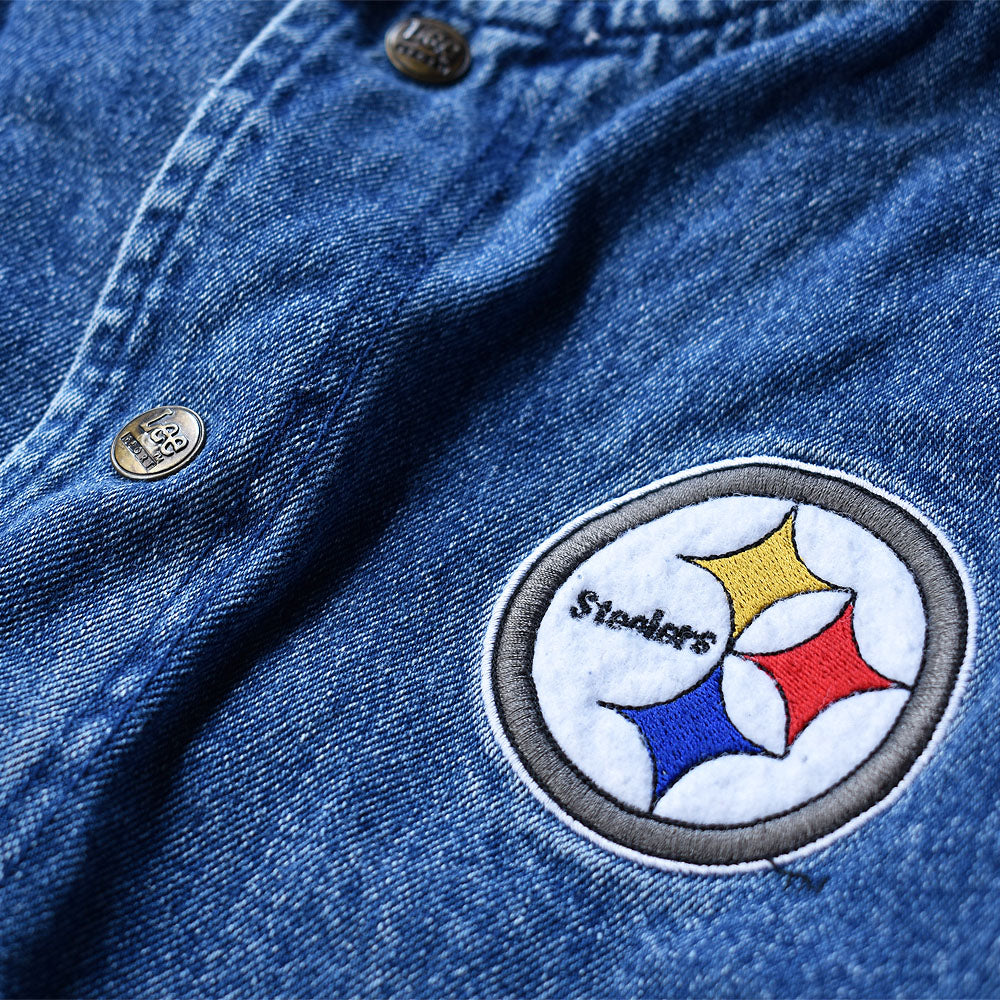 90's Lee “NFL Pittsburgh Steelers” デニム アワードジャケット 231105