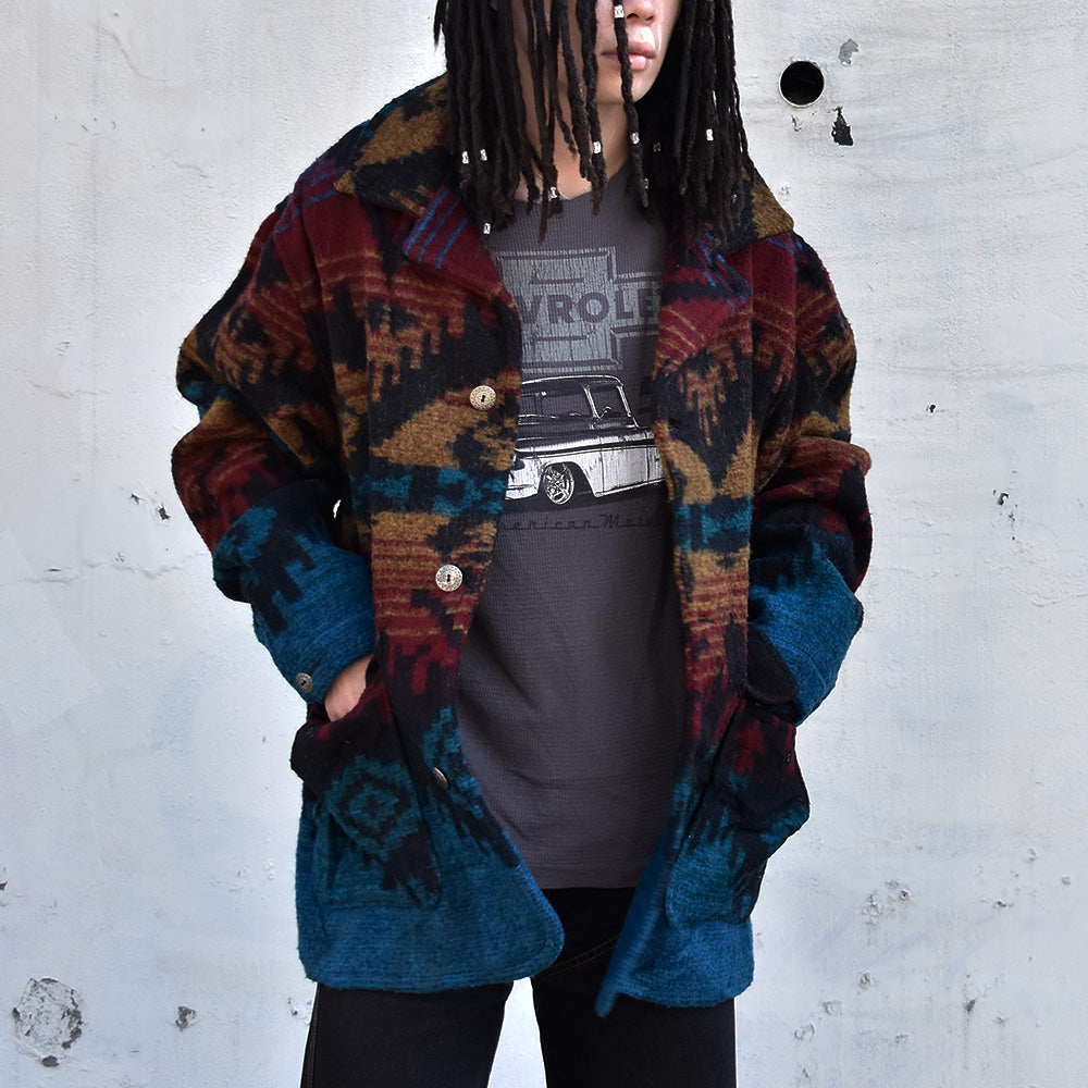90's Woolrich ネイティブ柄 ウールジャケット USA製 231125H