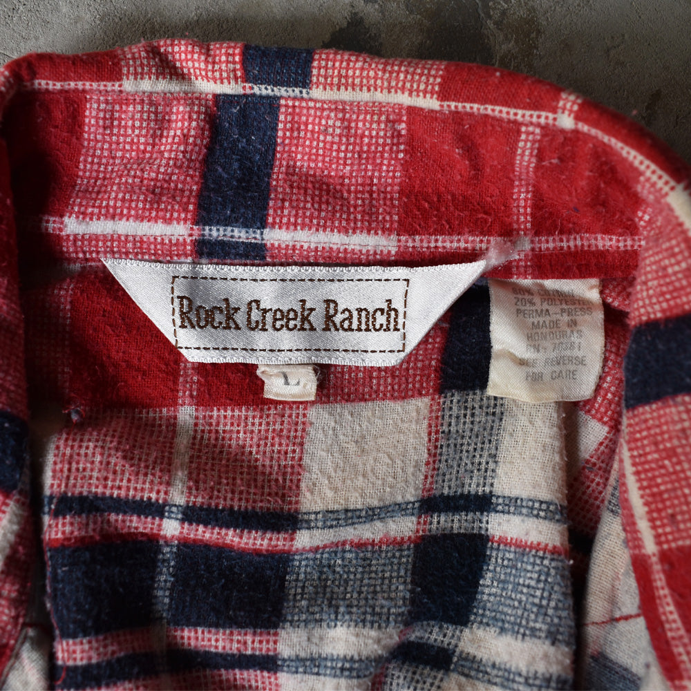 80’s Rock Creek Ranch プリントネル ライト フランネル ウエスタンシャツ 231030