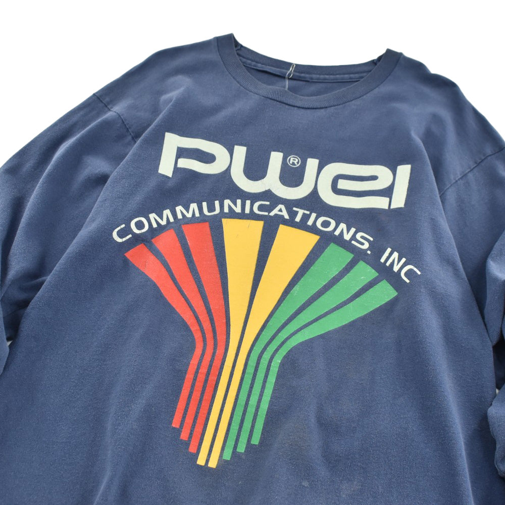 90’s PWEI "Communications Inc." ロングスリーブ ロックTシャツ 260602HYY