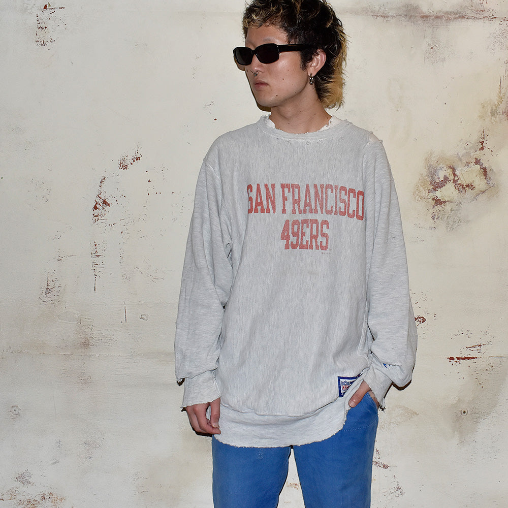 90's ボロ！ Champion “San Francisco 49ers” RWスウェット 240515H