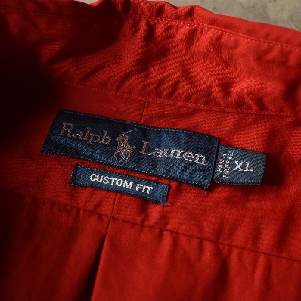 Ralph Lauren/ラルフローレン “CUSTOM FIT” 赤 ボタンダウンシャツ　230527