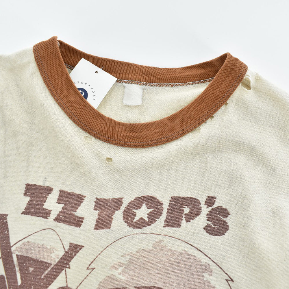 70's ZZ TOP "WORLDWIDE TEXAS TOUR" 1976 リンガー ロックTシャツ 260908H