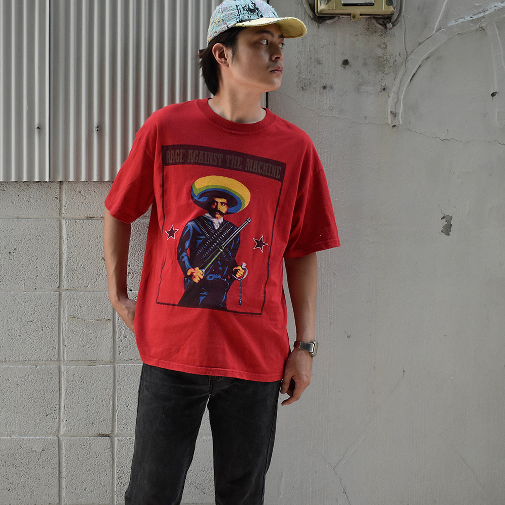 Y2K Rage Against the Machine “Emiliano Zapata” ロック Tシャツ 250820H