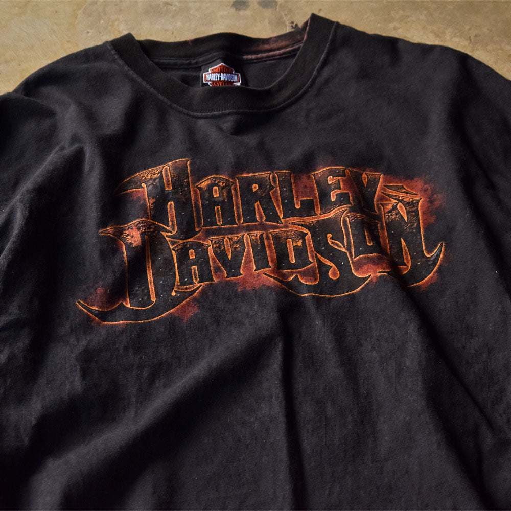 ハーレーダビッドソン LAVAL 両面プリント Tシャツ 2006年 USA製 ブラック 古着