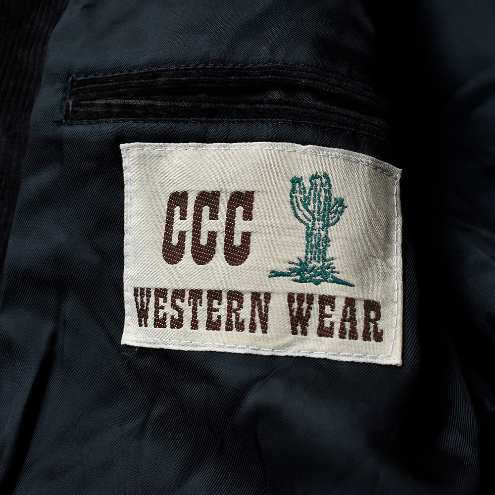 90's CCC WESTERN WEAR ブラック！ ウエスタン コーデュロイジャケット 240407H