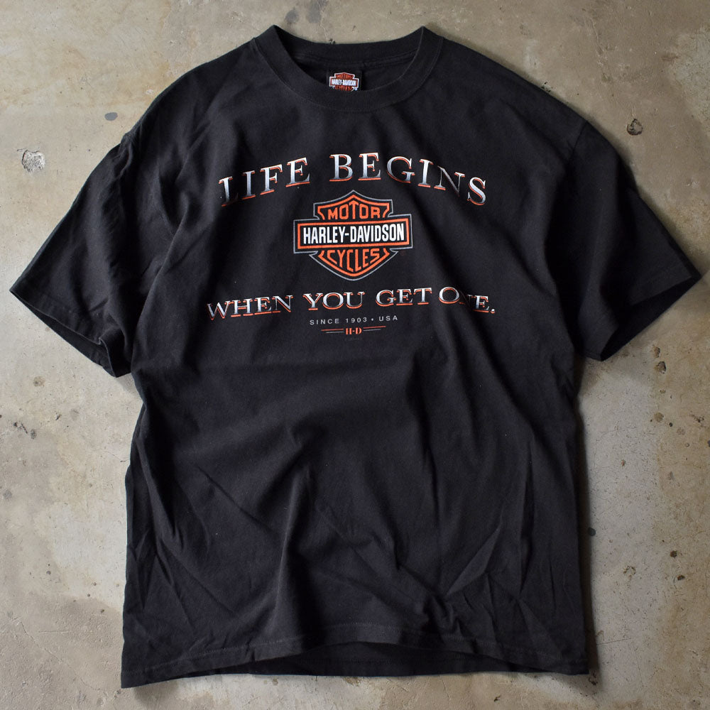 Y2K Harley-Davidson “APOL'S” ピッグ 両面プリント Tシャツ USA製 240524