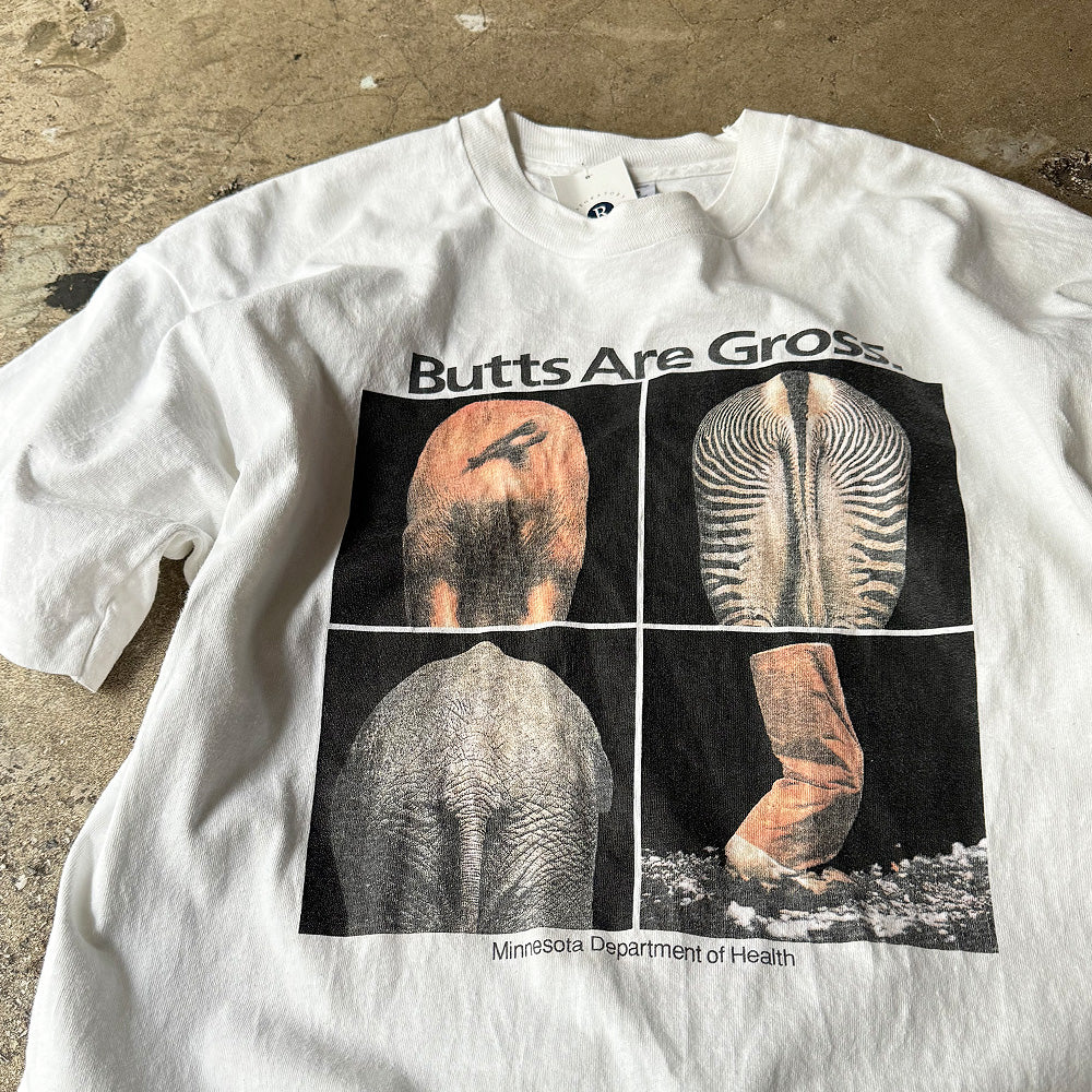 Butts Are Gross ヘルスケア広告 アートTシャツ 1990年 USA製 ヴィンテージ