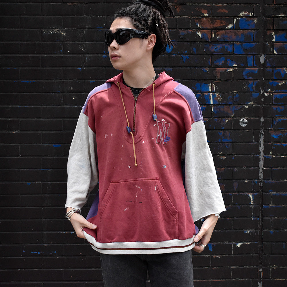 90's ペンキ！ カットオフ！ NIKE ハーフジップ パーカー 240718H