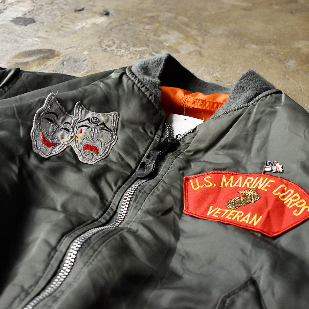 アルファ MA-1 フライトジャケット モトリー・クルー USMC ワッペン 1980年 USA製 ヴィンテージ