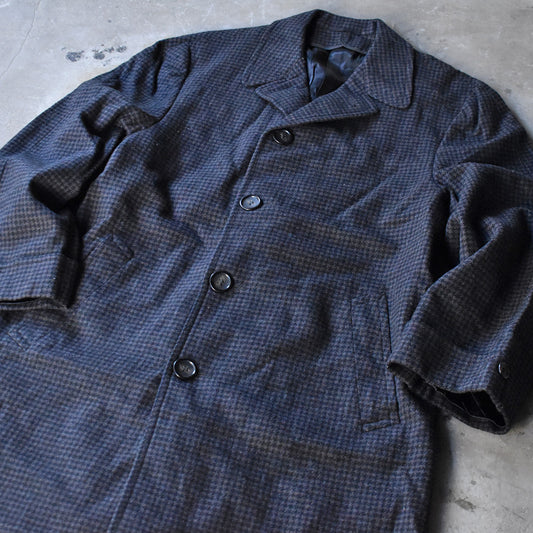 60-70s Suttman's Men's Wear 千鳥格子 ウール チェスターコート ユニオンチケット付き USA製 231221