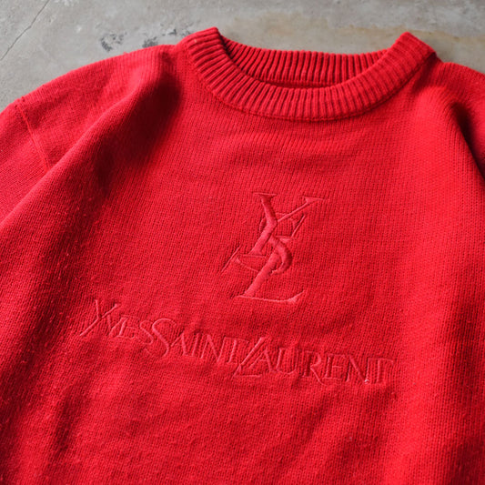 80’s Yves Saint Laurent ブートレグ 刺繍ロゴセーター 251014H