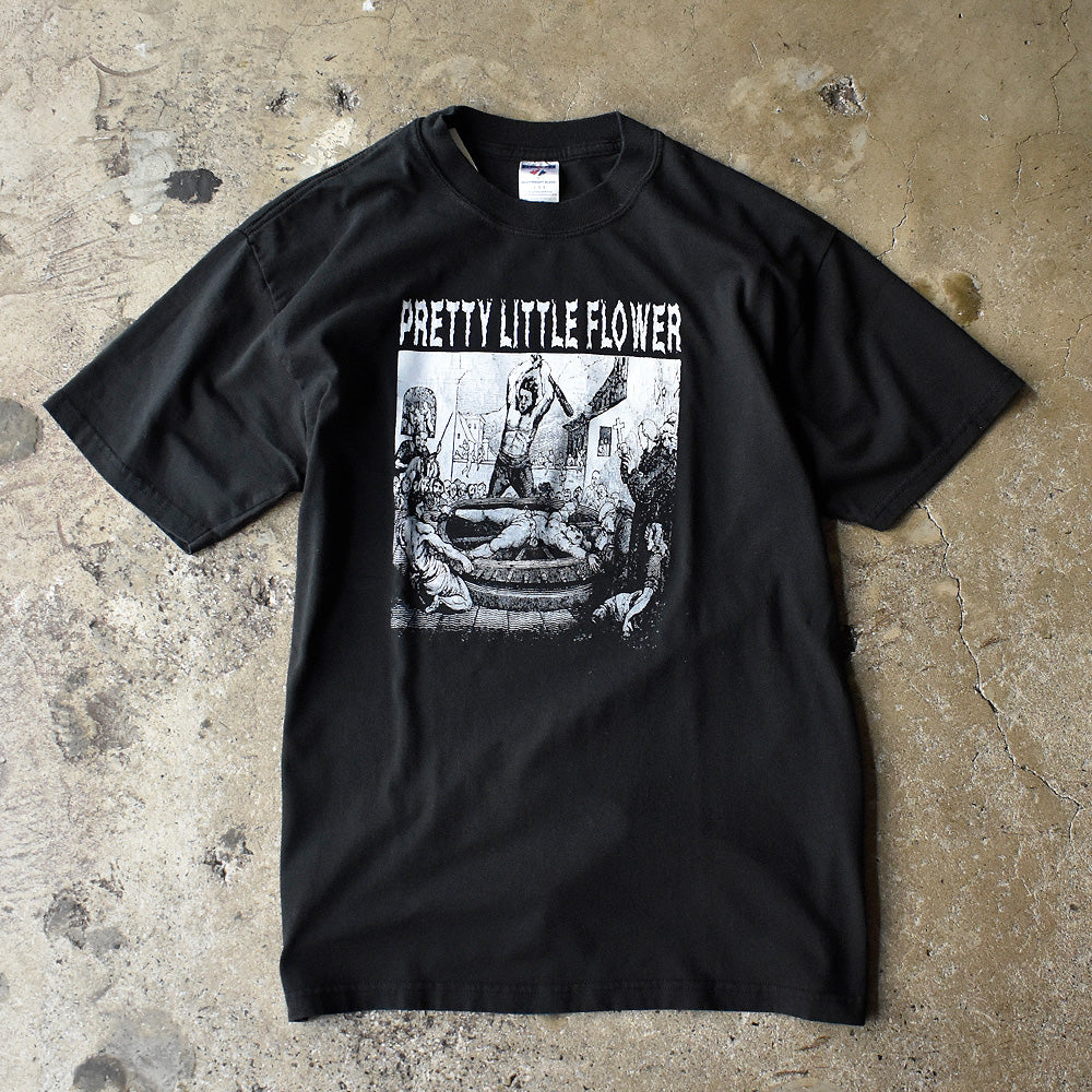 Y2K PRETTY LITTLE FLOWER ロック Tシャツ 250704H