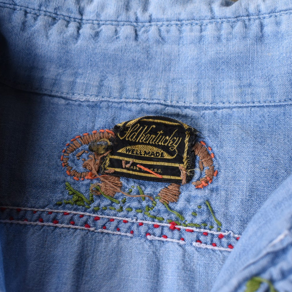 70’s Old Kentucky 刺繡 シャンブレーシャツ 251114H