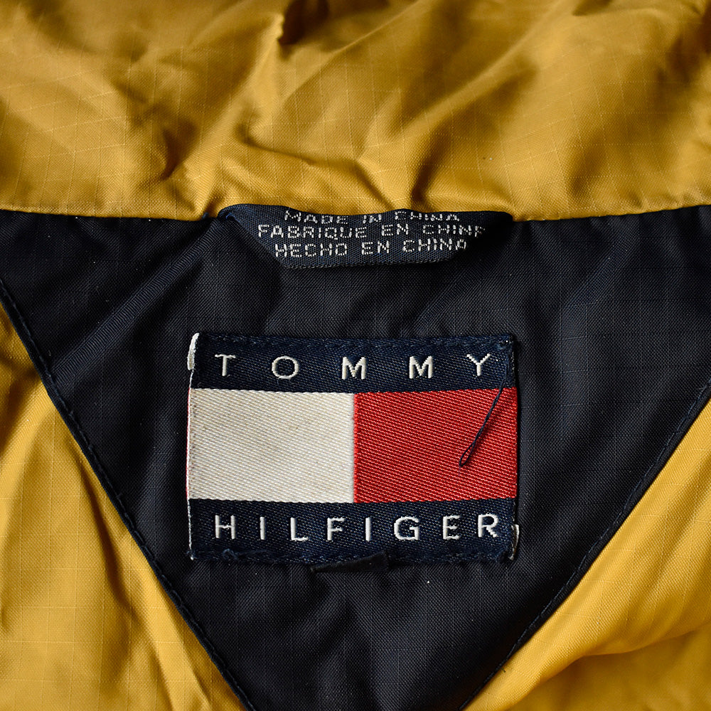 90's TOMMY HILFIGER ボーダーマルチカラー ダウンジャケット 231223H