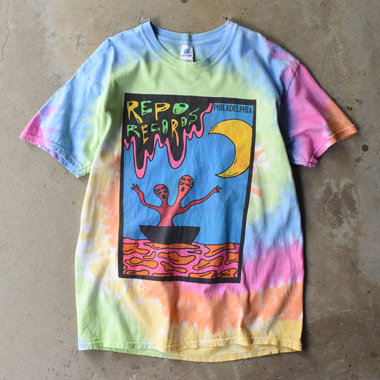 REPO RECORDS “PHILADELPHIA” レコードショップ タイダイ Tシャツ 250725