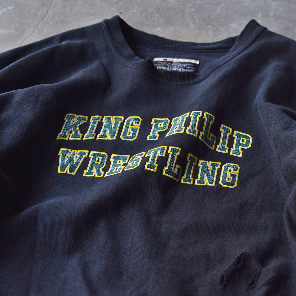 Y2K Champion “KING PHILIP WRESTLING” RWスウェット 231007