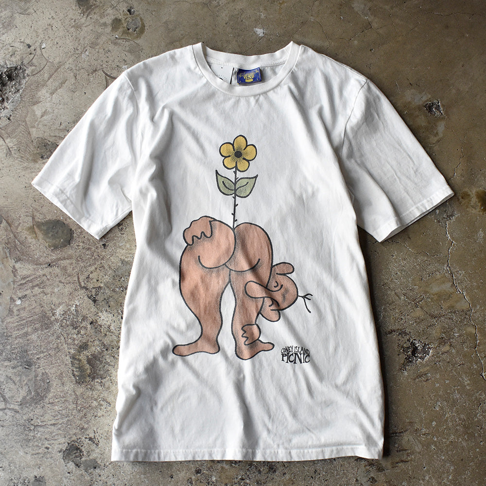 Y2K Coney Island Picnic “flower×butt” Tシャツ 250725H