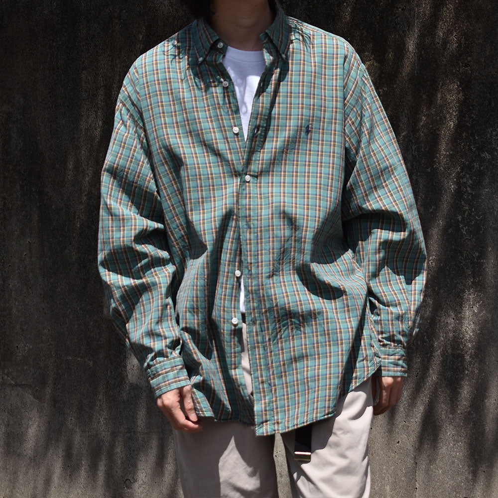 90's Ralph Lauren “BLAIRE” チェック ボタンダウンシャツ 240511 S2102