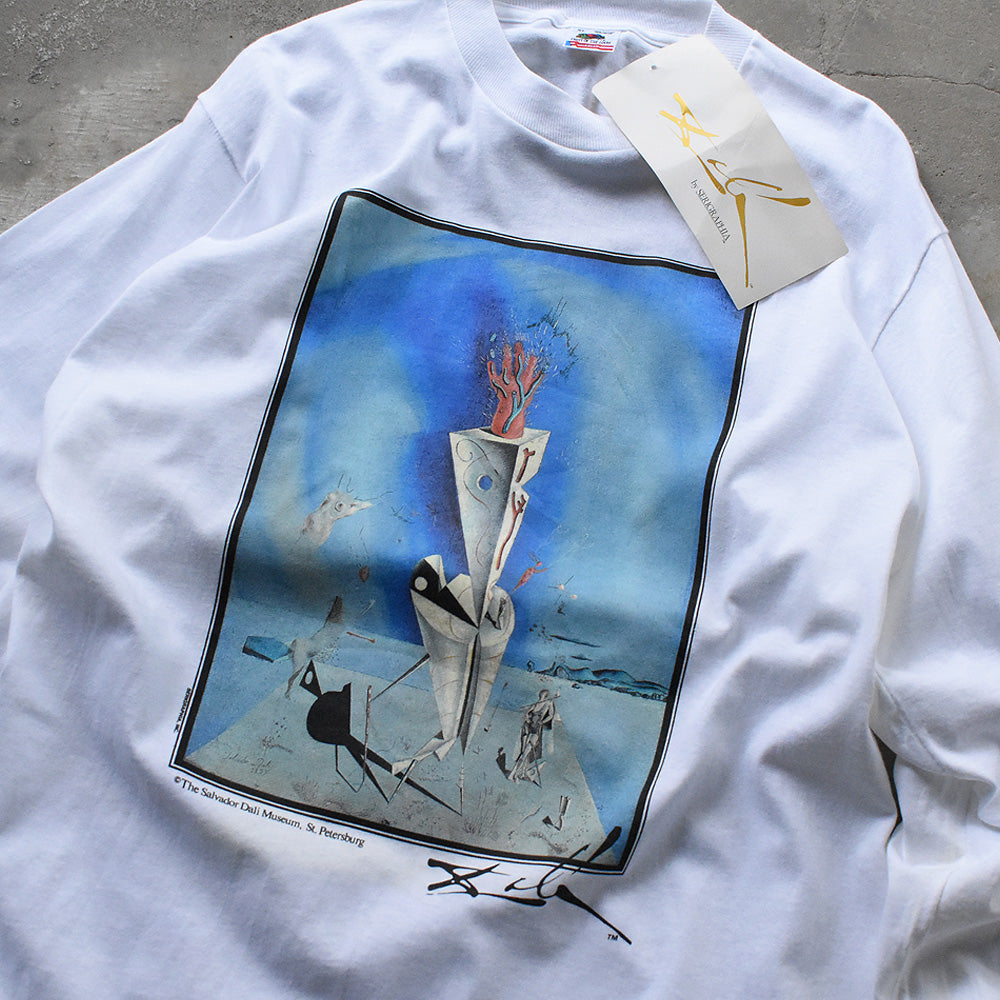 90’s デッドストック！ Salvador Dalí “Apparatus and Hand” 長袖 アート Tシャツ USA製 250607 (E)