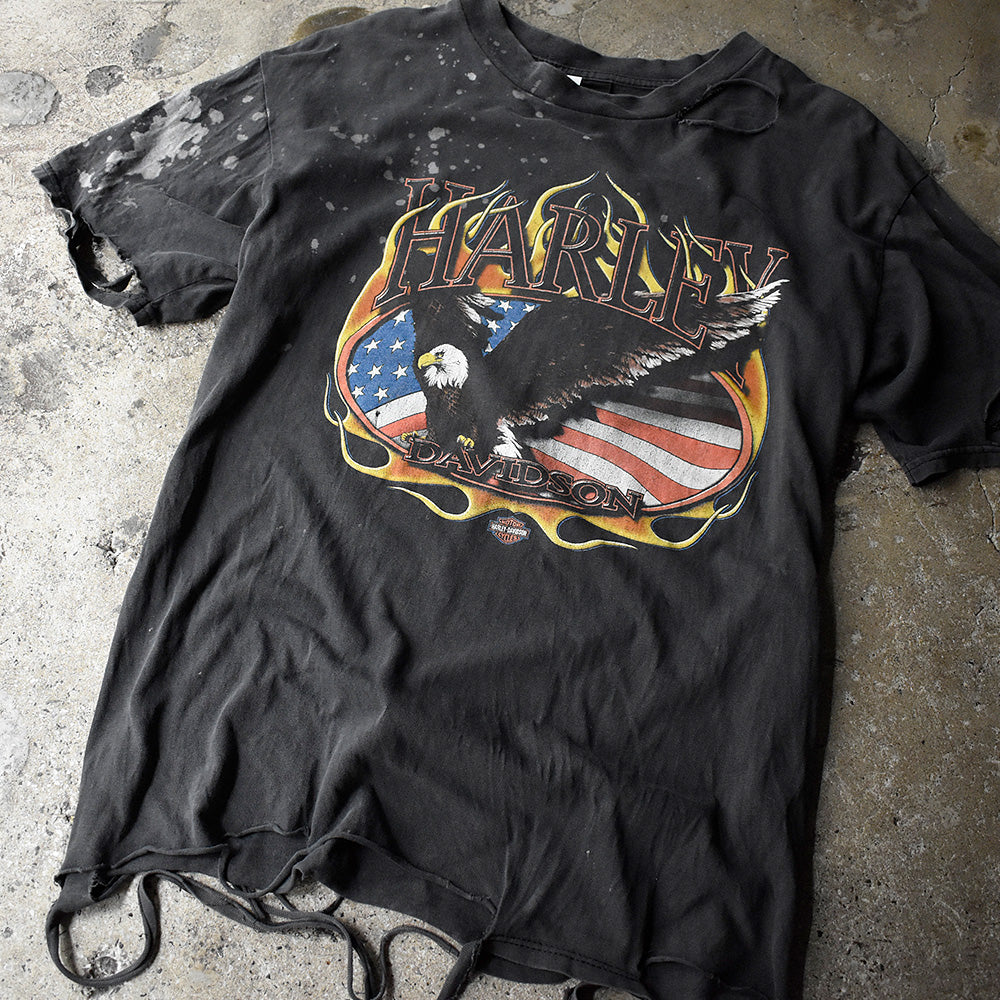 90's ボロ！ Harley-Davidson “星条旗×イーグル” Tシャツ USA製 250604H