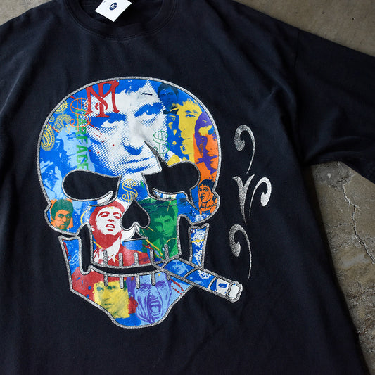 Y2K “SCARFACE“ Skullプリント! Tシャツ USA製 250630H
