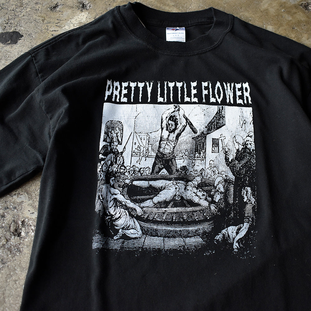Y2K PRETTY LITTLE FLOWER ロック Tシャツ 250704H