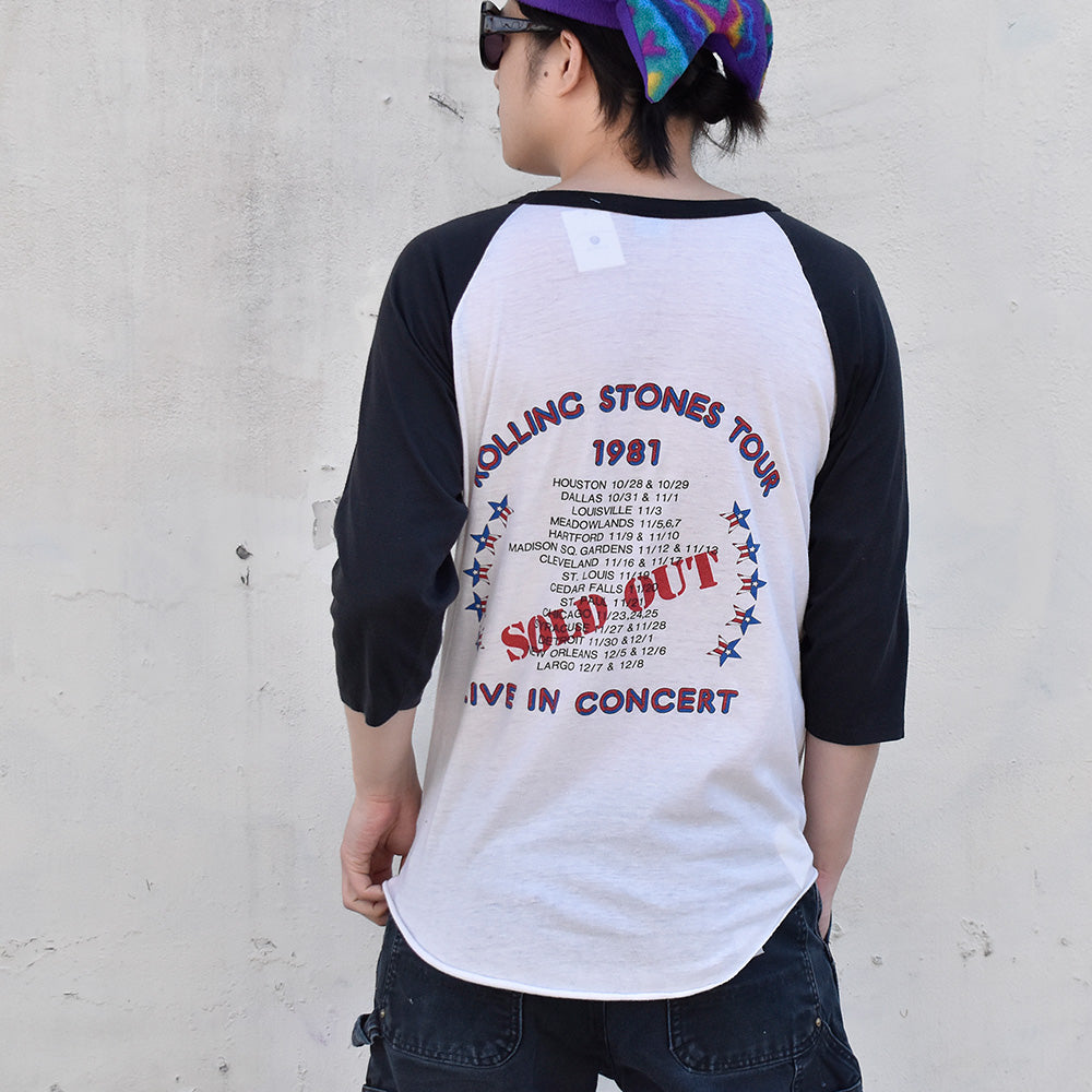 80's The Rolling Stones “1981 US Tour” ラグランスリーブTシャツ 240302H