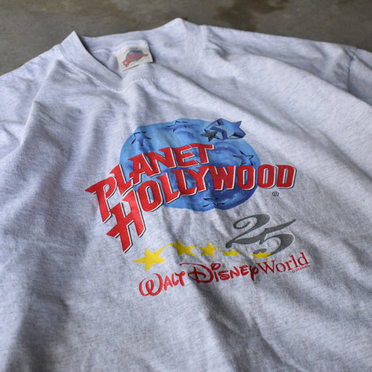 90's PLANET HOLLYWOOD x Disney “Disney World 25th anniversary” コラボ Tシャツ USA製 240403