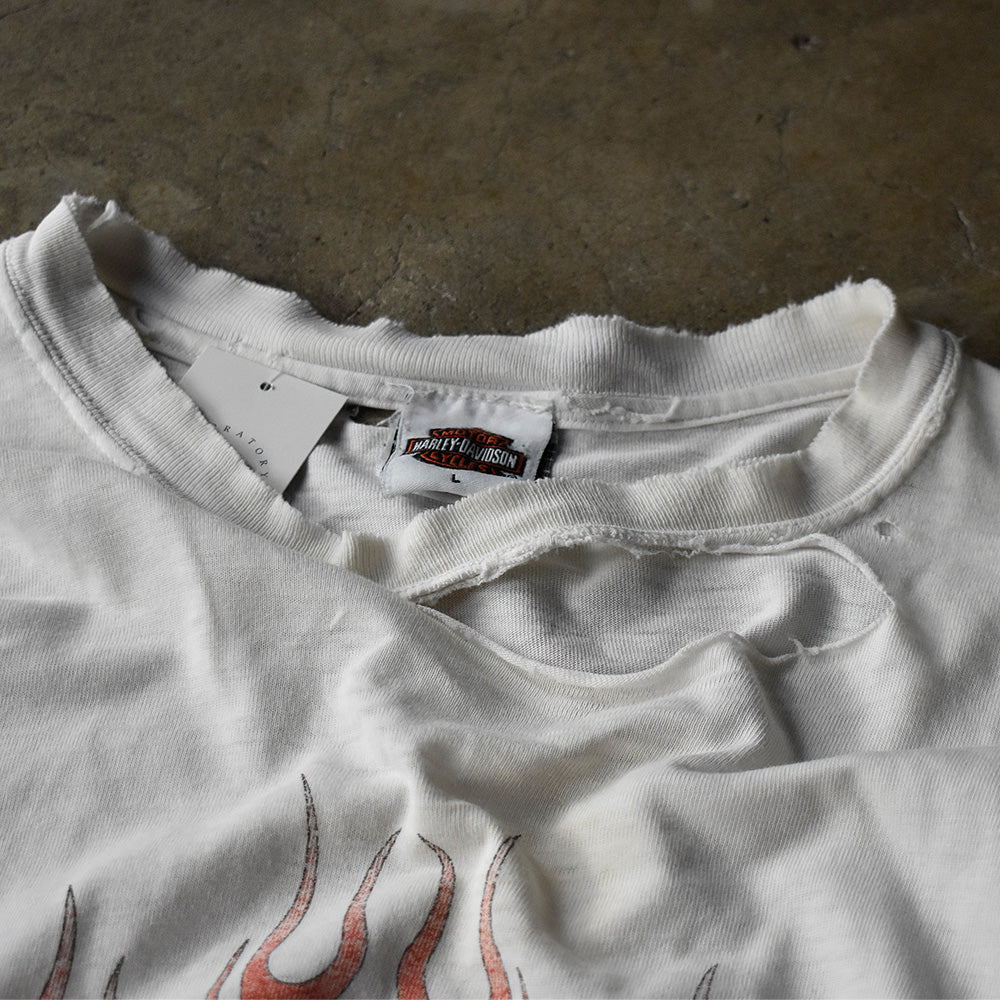 90's～ ダメージ！ Harley Davidson ロングスリーブTシャツ 241010H