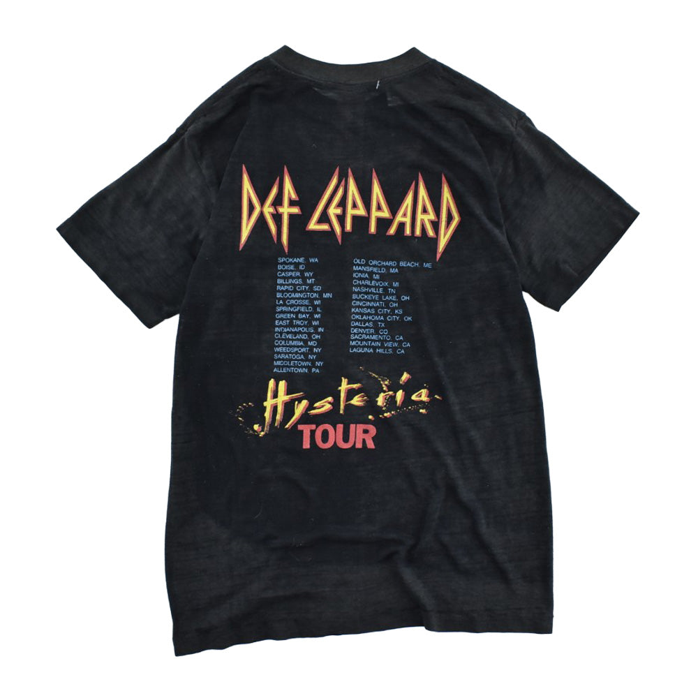 80's Def Leppard "Hysteria" Tour ハードロックTシャツ 260609H