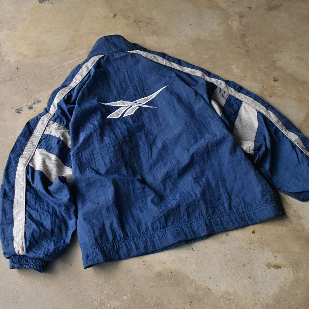 90’s Reebok バックロゴ刺繍 ナイロン トラックジャケット 240604