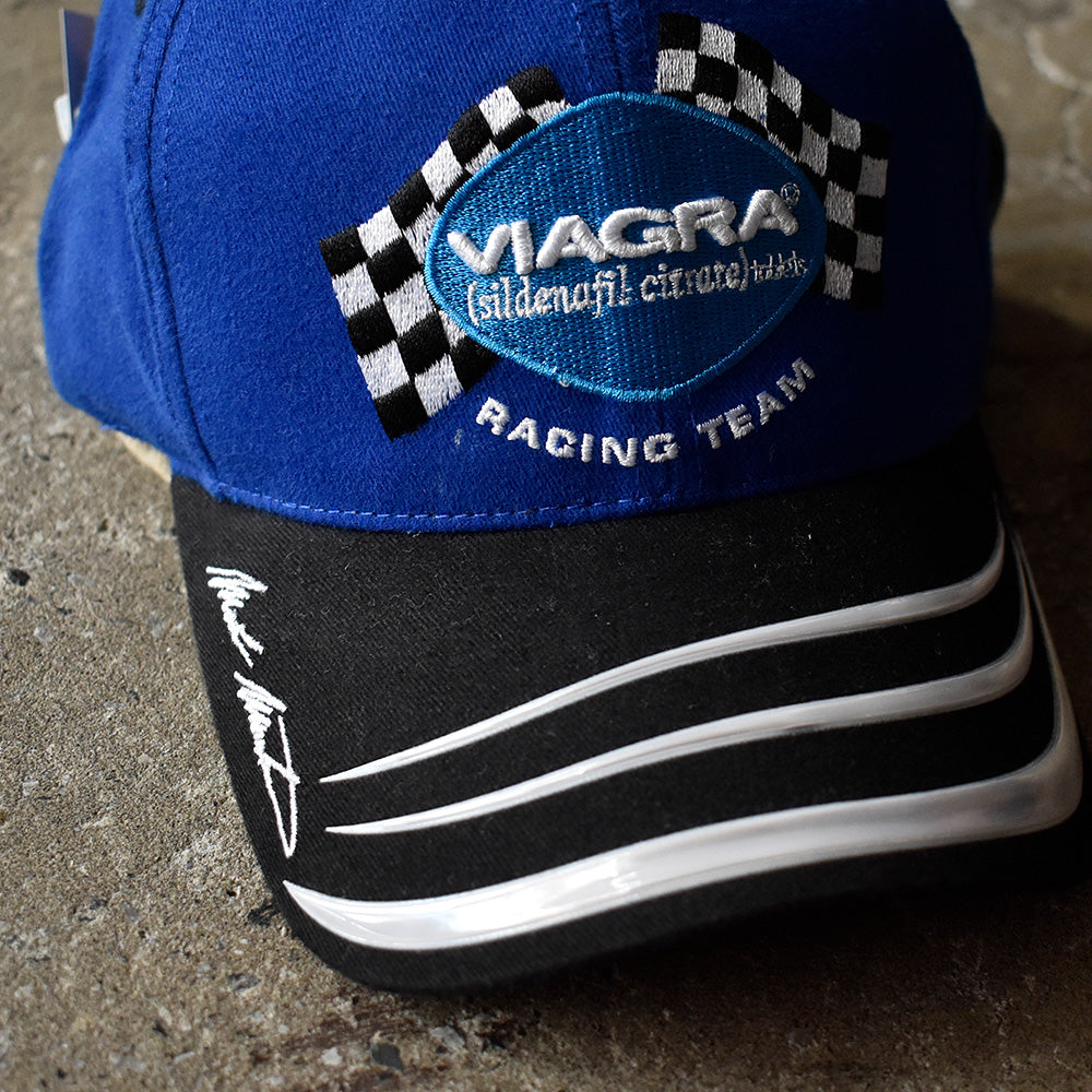 CHECKRED FLAG SPORTS “VIAGRA” 刺繍×ラバー NASCAR レーシングCAP デッドストック 250712H