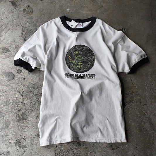 Y2K Ben Harper & The Innocent Criminals “Burn to Shine World Tour” リンガー ロック Tシャツ 230928H