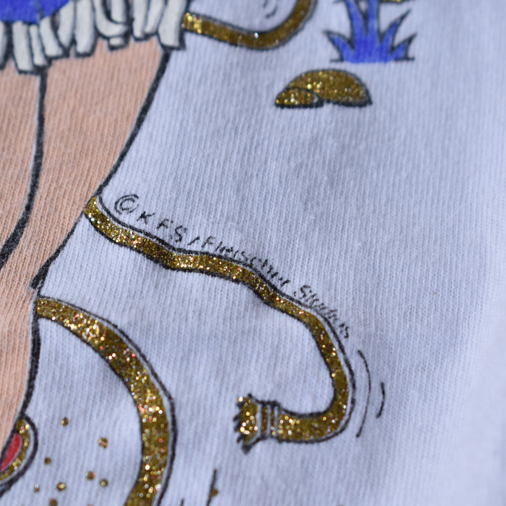 90's “Betty Boop” カウガール ラメプリント キャラTシャツ USA製 230826