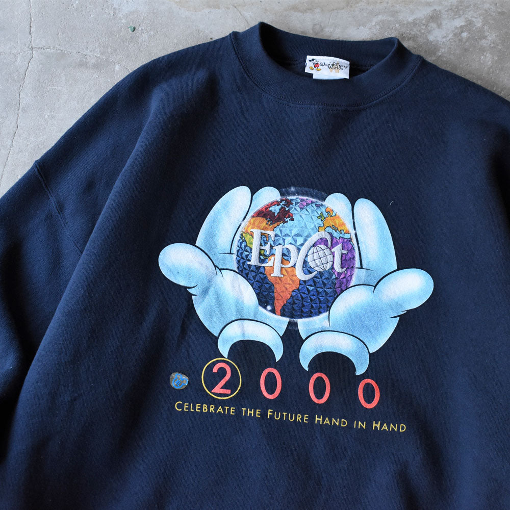 Y2K デッドストック Disney ”Epcot” キャラクター スウェット USA製 250606