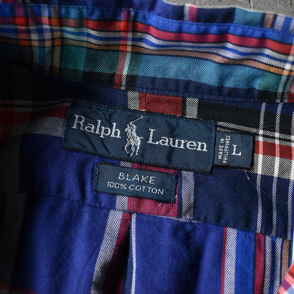90's Ralph Lauren “BLAKE” チェック ボタンダウンシャツ 240327 S2068