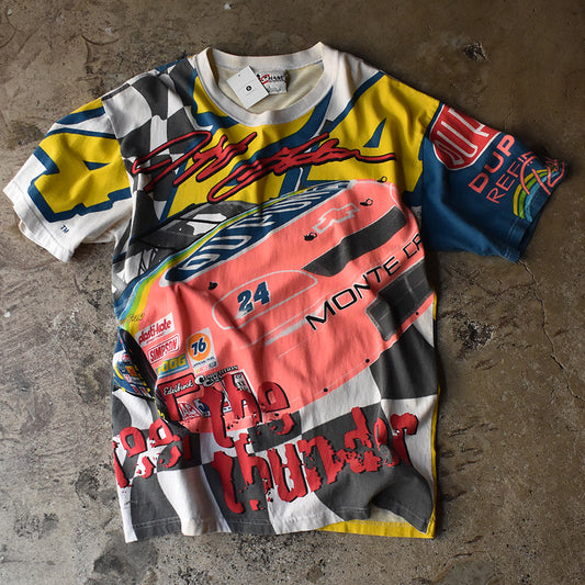 90's CHASE authentics AOP! Racing Tシャツ USA製 230512H