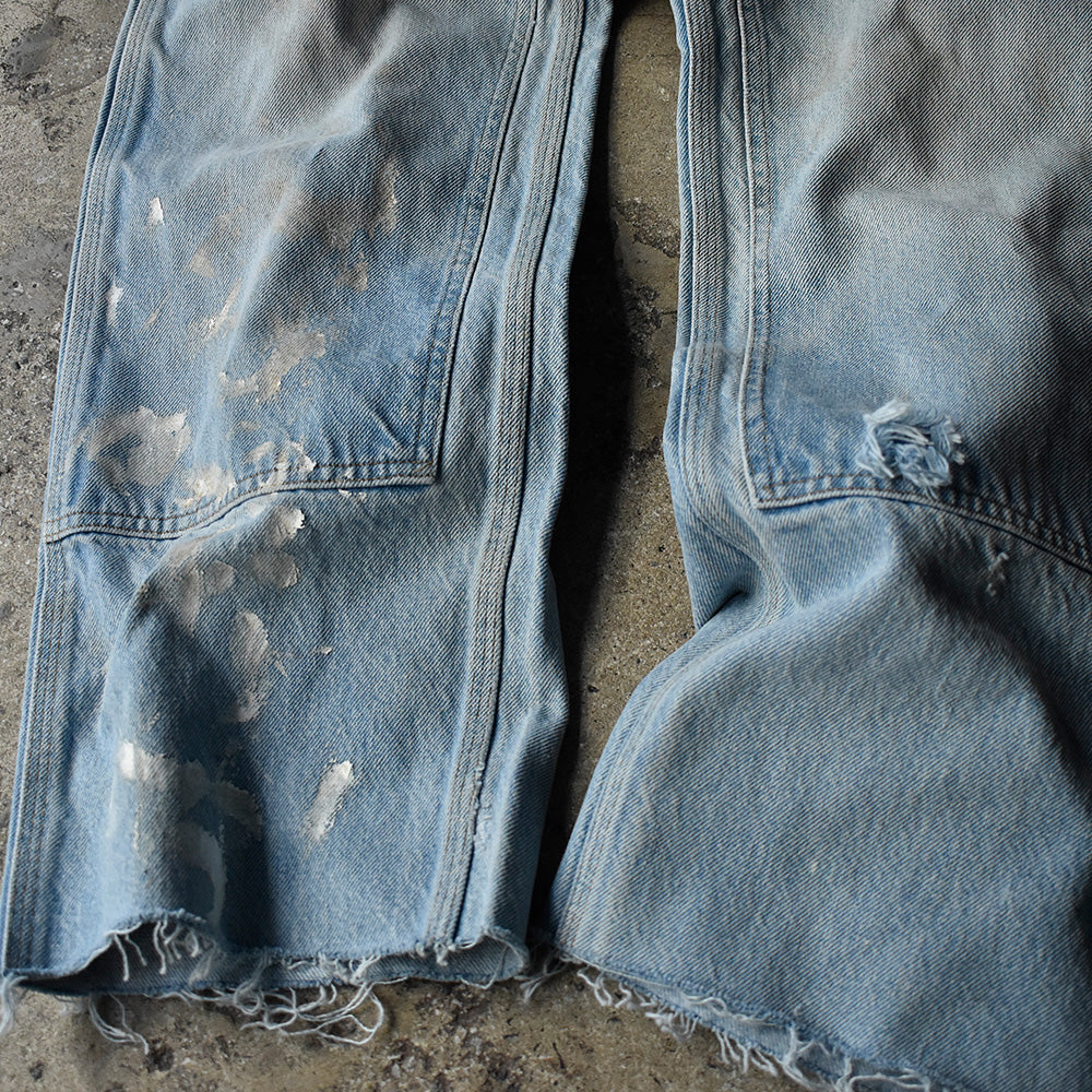 90's ダメージ！ Carhartt ダブルニー デニム ワークパンツ 231128H