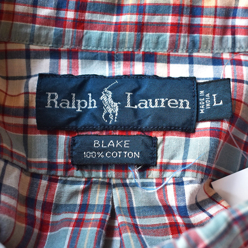 90's Ralph Lauren “BLAKE” チェック ボタンダウンシャツ 240327 S2064