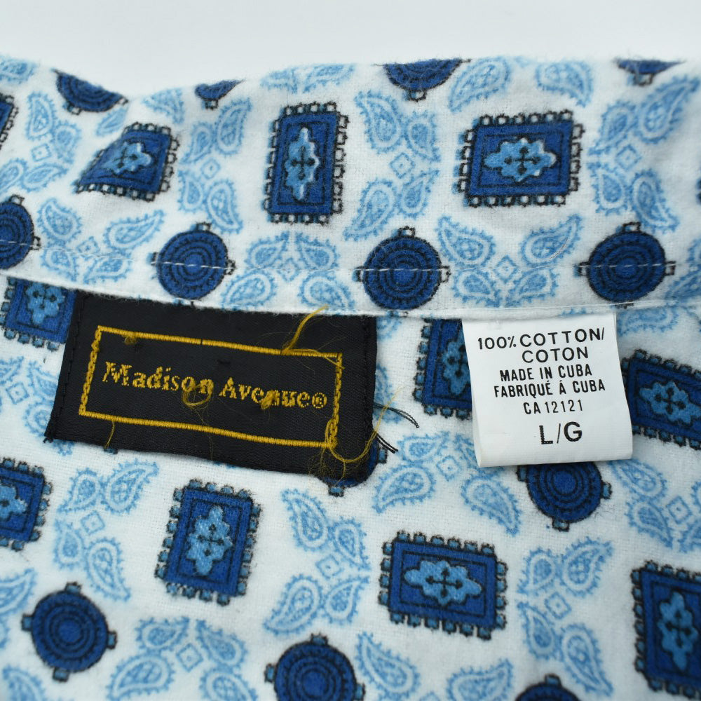 90's Madison Avenue 幾何学柄 パジャマシャツ 260130H
