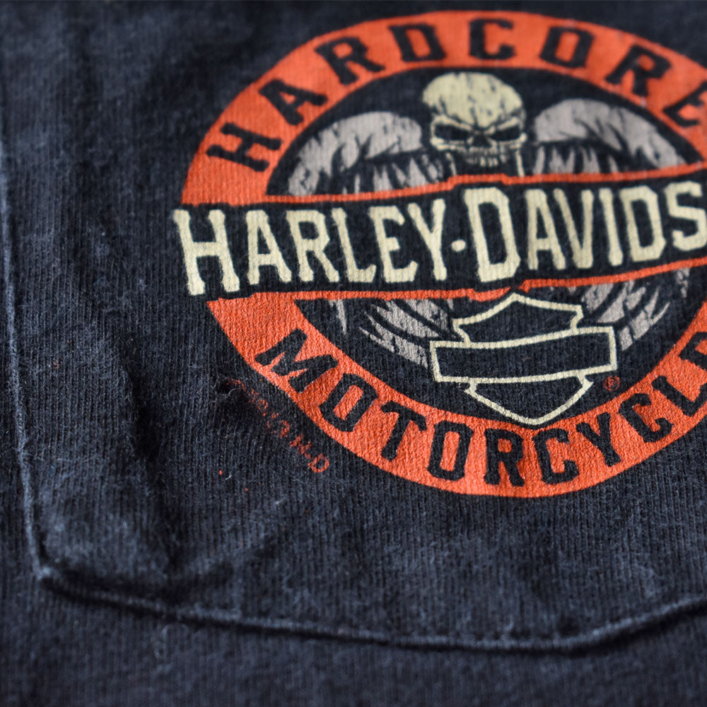 Y2K Harley-Davidson 両面プリント Tシャツ 240522