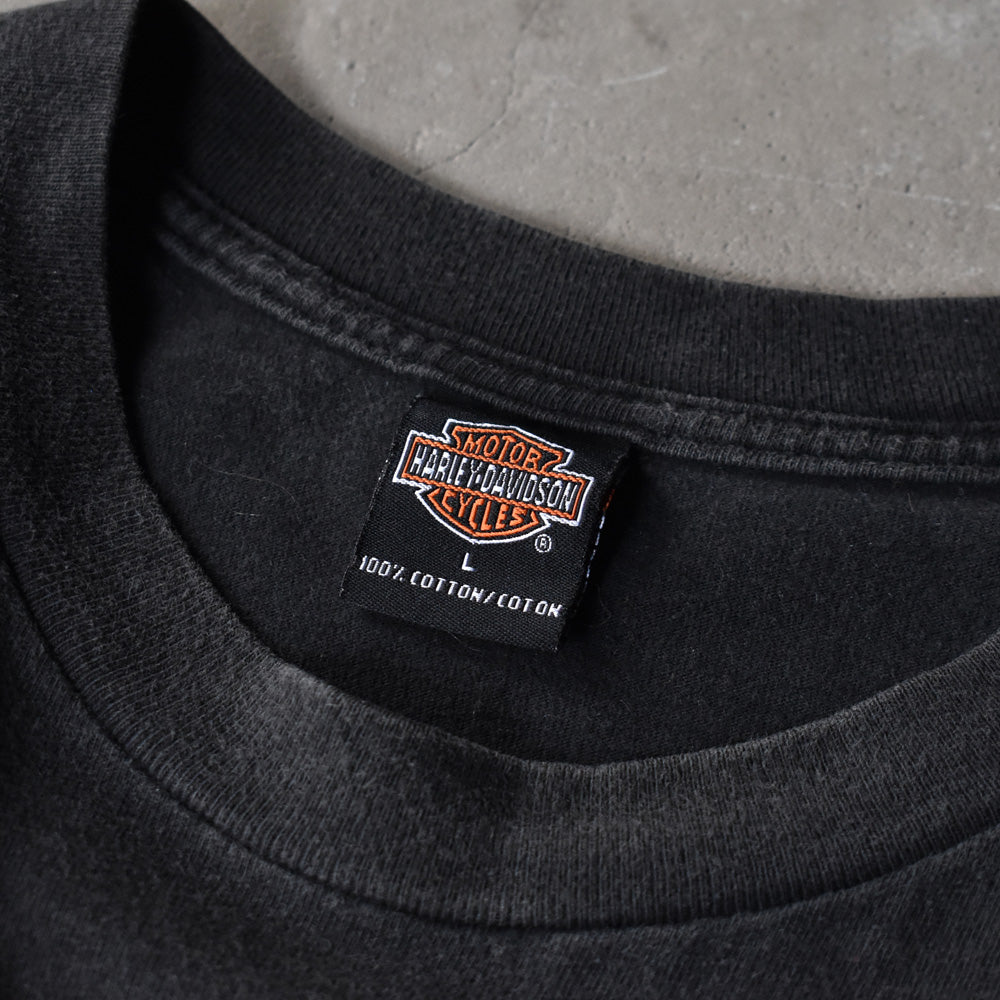 Y2K Harley-Davidson 両面プリント Tシャツ 231002