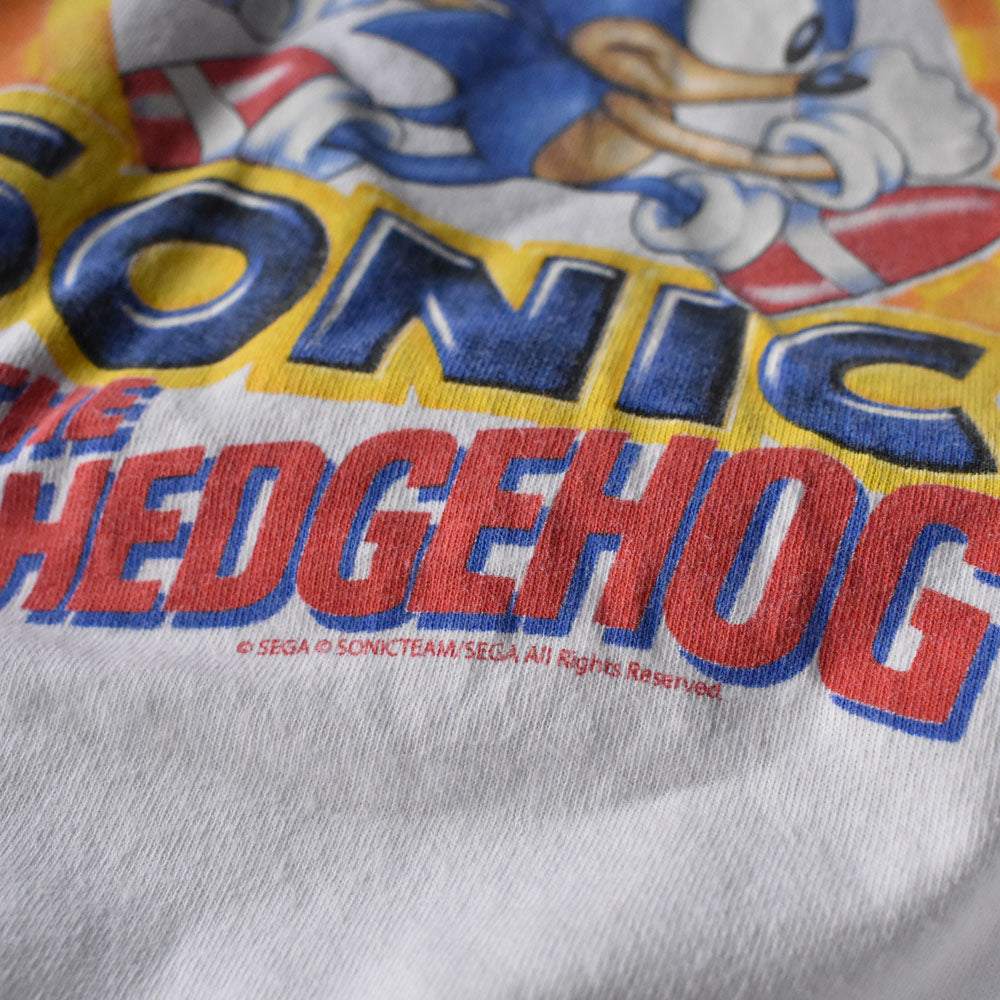 Y2K "SONIC THE HEDGEHOG" ゲーム トリムTシャツ 240507