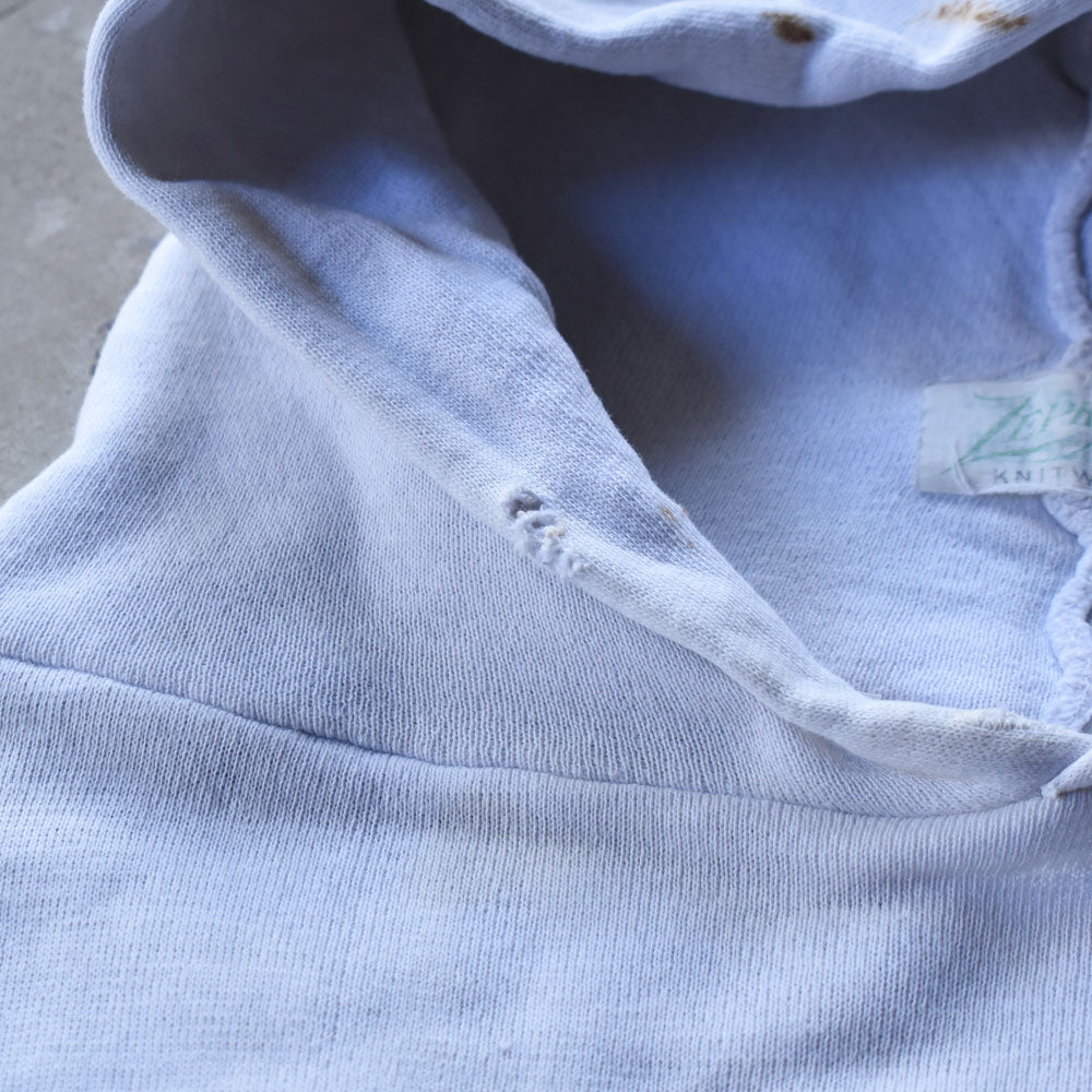 60’s Zephyr Knitwear 染み込みプリント ヴィンテージ スウェットパーカー 251010H