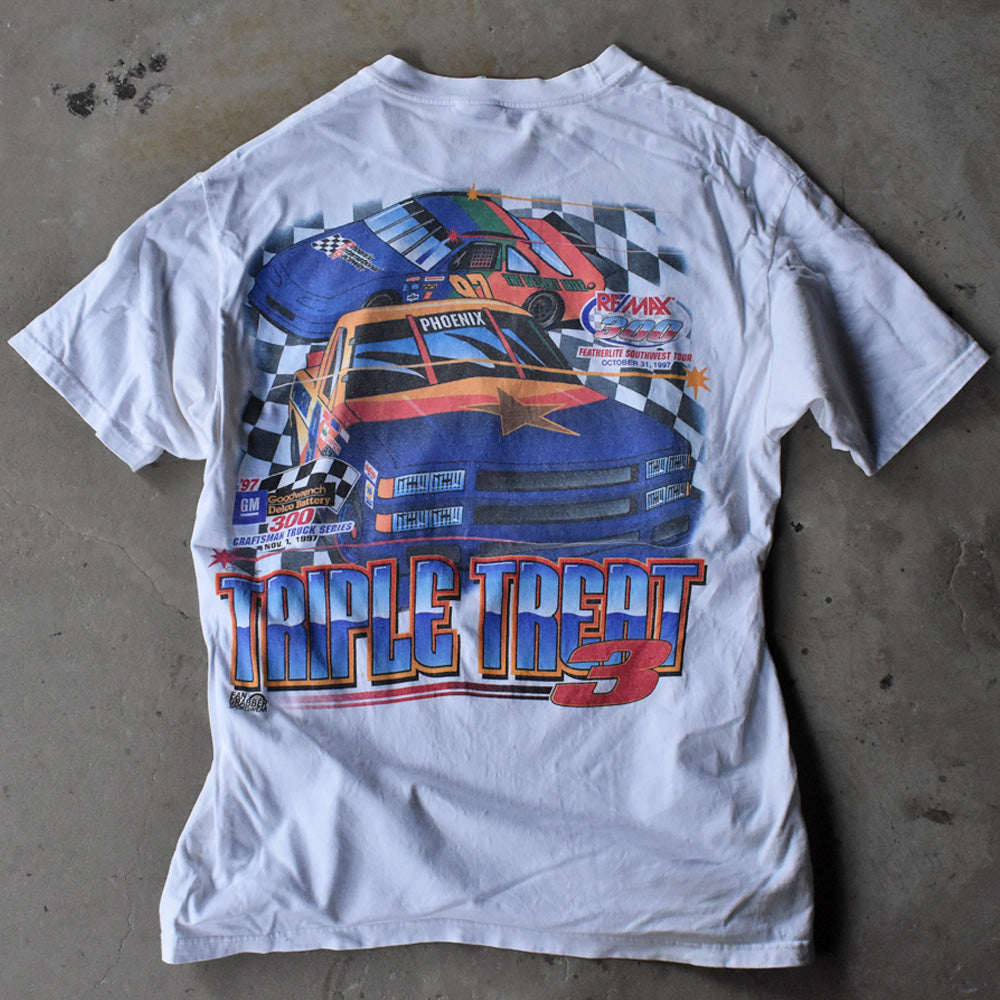 90's Phoenix International Raceway “TRIPLE TREAT” レーシング Tシャツ 231006